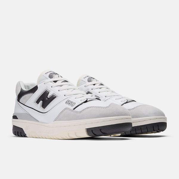 New Balance 550 sneakers in a classic leather low-top silhouette inspired by 1989 basketball heritage