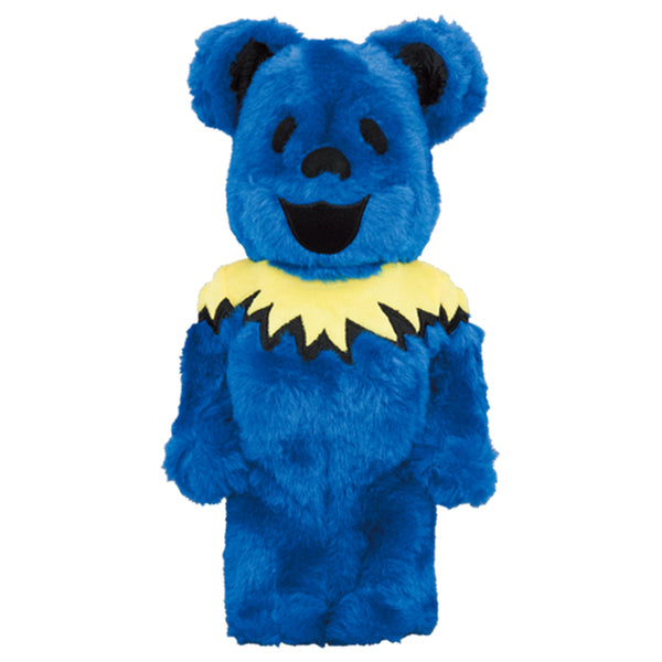 BE@RBRICK Grateful Dead Dancing Bears Costume Ver. Blue 400% figure featuring the iconic Dancing Bears in a lively blue costume design.