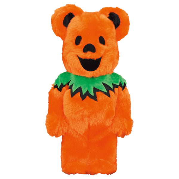 BE@RBRICK Grateful Dead Dancing Bears Costume Ver. Orange 400% figure featuring the iconic Dancing Bears in a vibrant orange costume design.