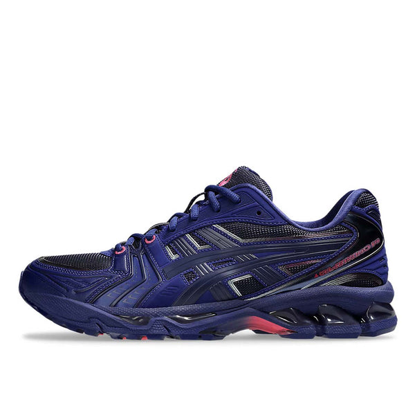 8ON8 x Asics Gel Kayano 14 Indigo Blue collaboration sneaker, merging tradition with contemporary flair. Featuring a luxurious Indigo Blue color scheme and meticulous craftsmanship, including suede overlays and breathable mesh panels.