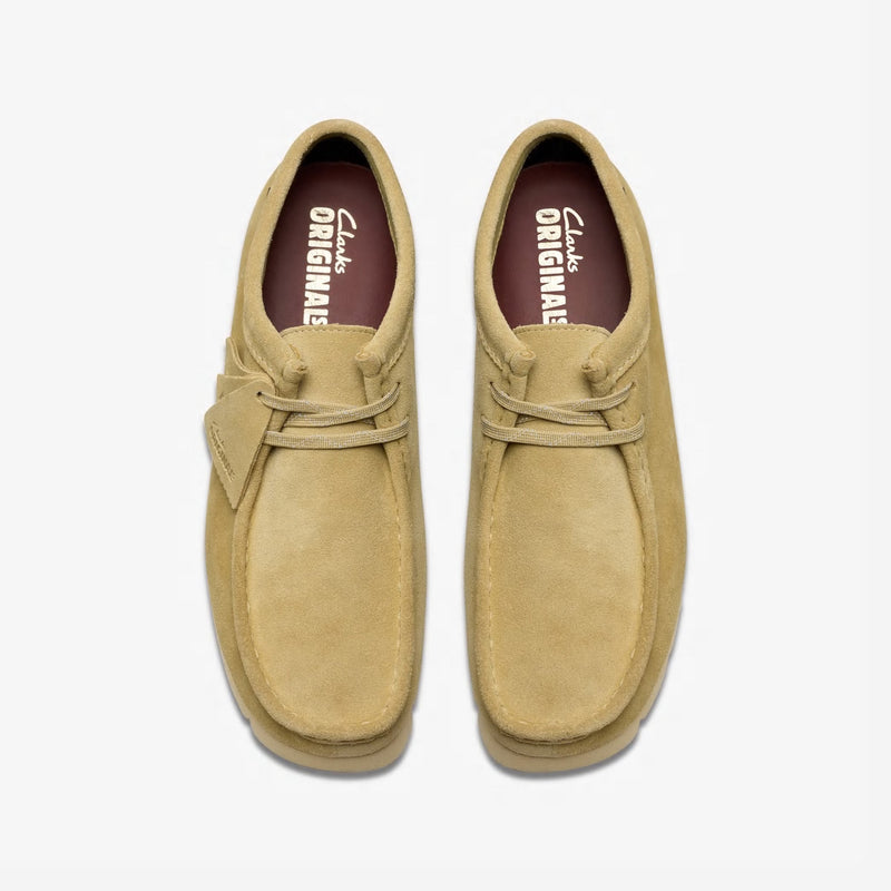 The Wallabee GTX in a fresh seasonal color, showcasing a butter-soft suede upper with GORE-TEX® waterproof membrane,