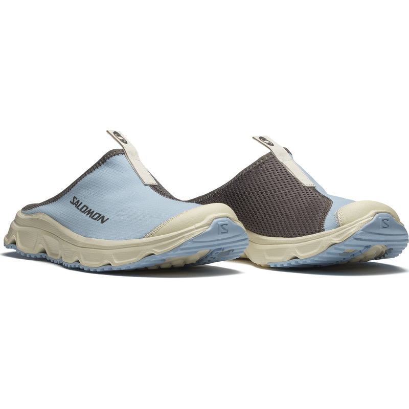 Salomon RX SLIDE 3.0 recovery shoe with textile and leather upper, EVA sockliner, and rubber outsole