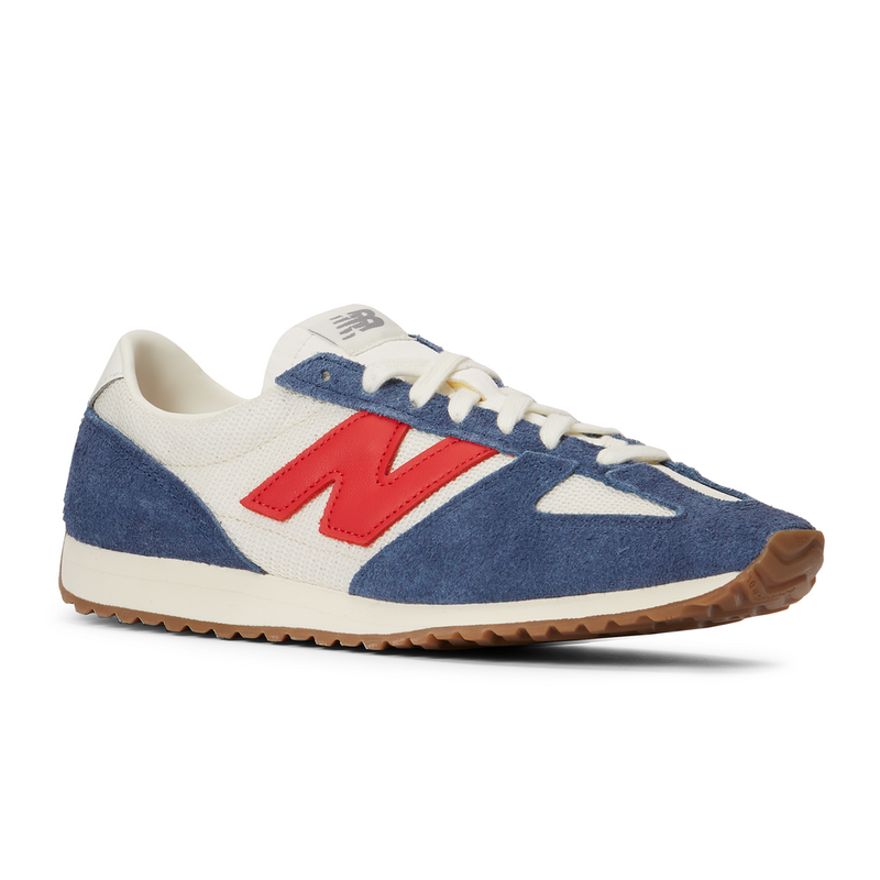 New Balance 471 sneaker with ’70s-inspired design, breathable mesh, hairy suede overlays, and fang toebox detail