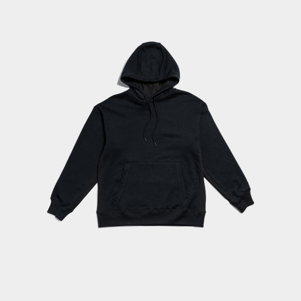 Premium hoodie made from wool and cotton, featuring a soft touch, relaxed fit, and tonal branding for effortless styling.


