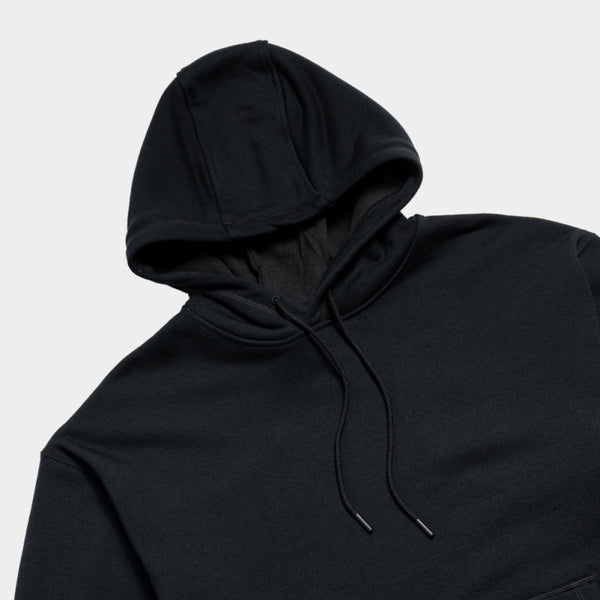 Premium hoodie made from wool and cotton, featuring a soft touch, relaxed fit, and tonal branding for effortless styling.


