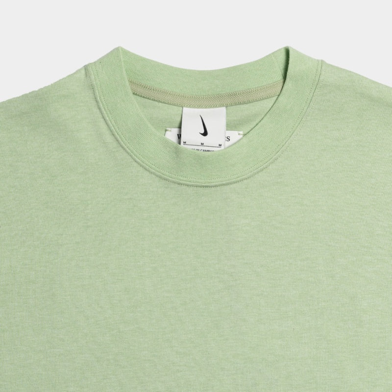 Perfected classic tee crafted from a premium wool and cotton blend, featuring a relaxed fit and tonal branding for versatile styling.


