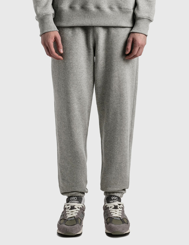 MADE in USA Core Sweatpant crafted from heavyweight French terry with a drawstring waistband and embroidered logo patch.