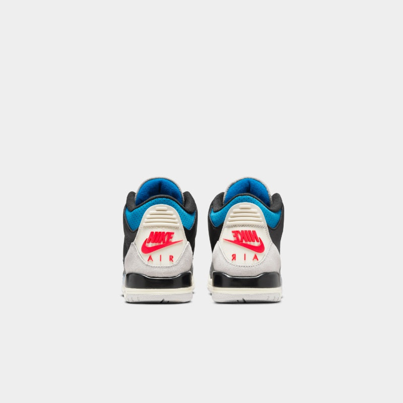 Air Jordan 3 with soft leather upper, suede overlays, and visible Nike Air cushioning for classic everyday style