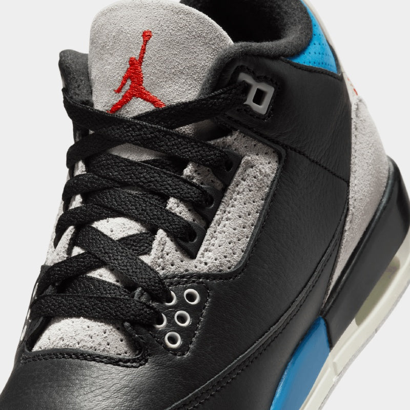 Air Jordan 3 with soft leather upper, suede overlays, and visible Nike Air cushioning for classic everyday style
