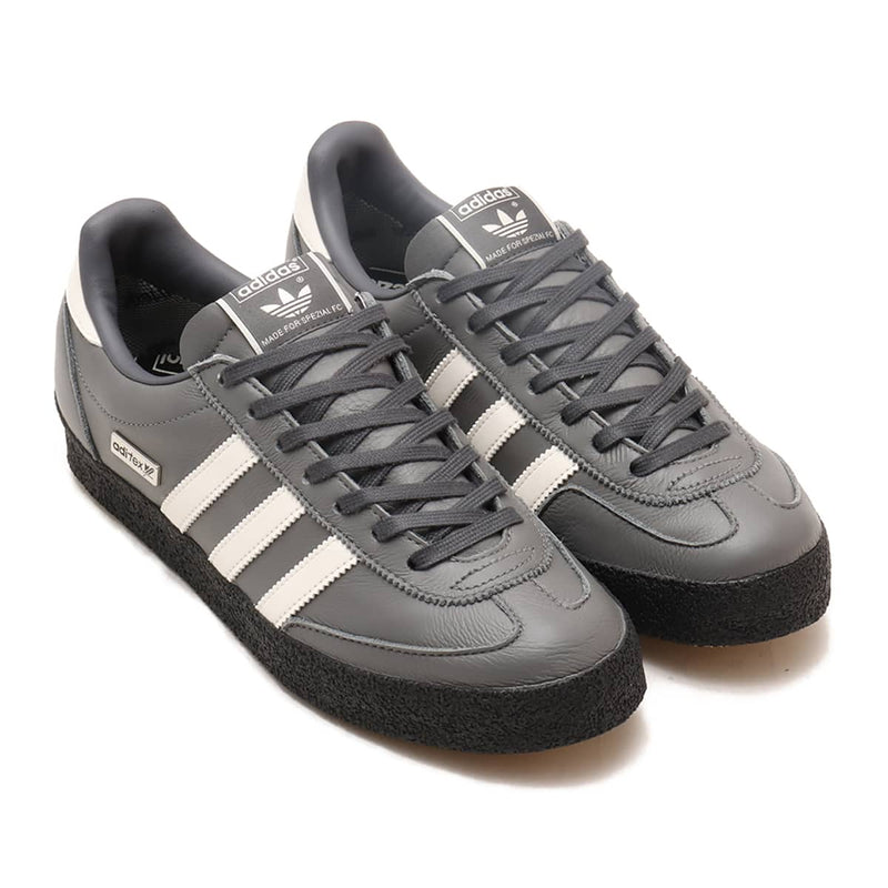 Adidas Lothertex SPZL shoes, 10th anniversary edition, featuring a premium leather upper, synthetic Three Stripes, and a heel patch, inspired by the Ardwick design.