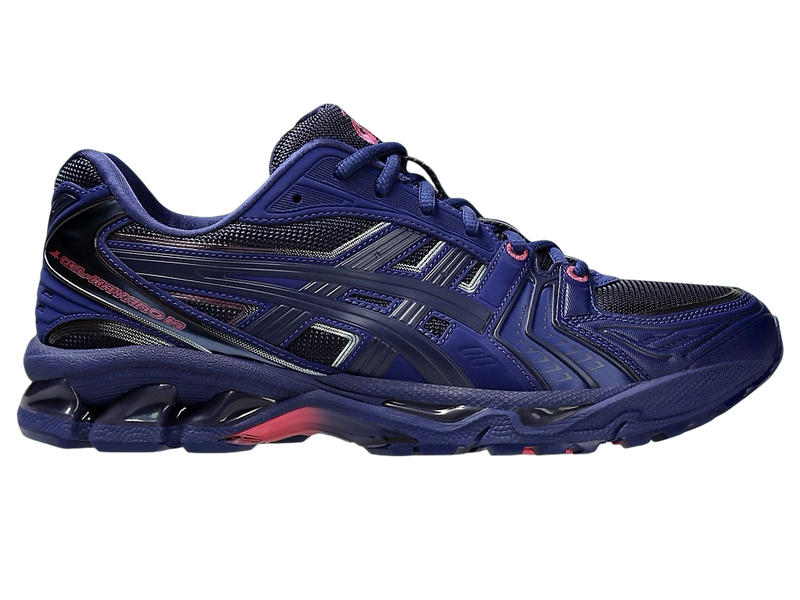 8ON8 x Asics Gel Kayano 14 Indigo Blue collaboration sneaker, merging tradition with contemporary flair. Featuring a luxurious Indigo Blue color scheme and meticulous craftsmanship, including suede overlays and breathable mesh panels.