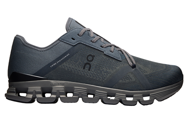 On Cloud X 4 AD Stone/Black running shoe featuring advanced mesh upper, sleek silhouette, and stylish stone and black colorway.