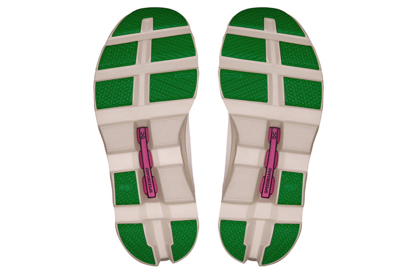 Ivory/Pearl running shoe with a cushioned midsole, CloudTec cushioning, and a sleek, modern design for comfort and performance.