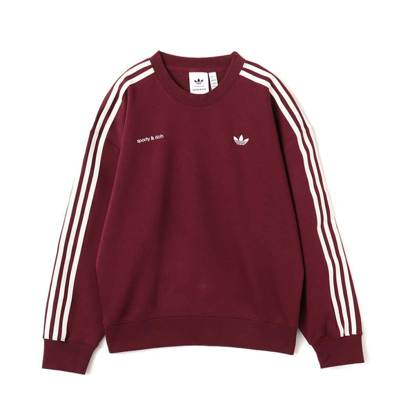 Sporty & Rich x adidas sweatshirt in soft cotton with a slim fit, ribbed cuffs, hem, and crew neck for a refined yet comfortable style.