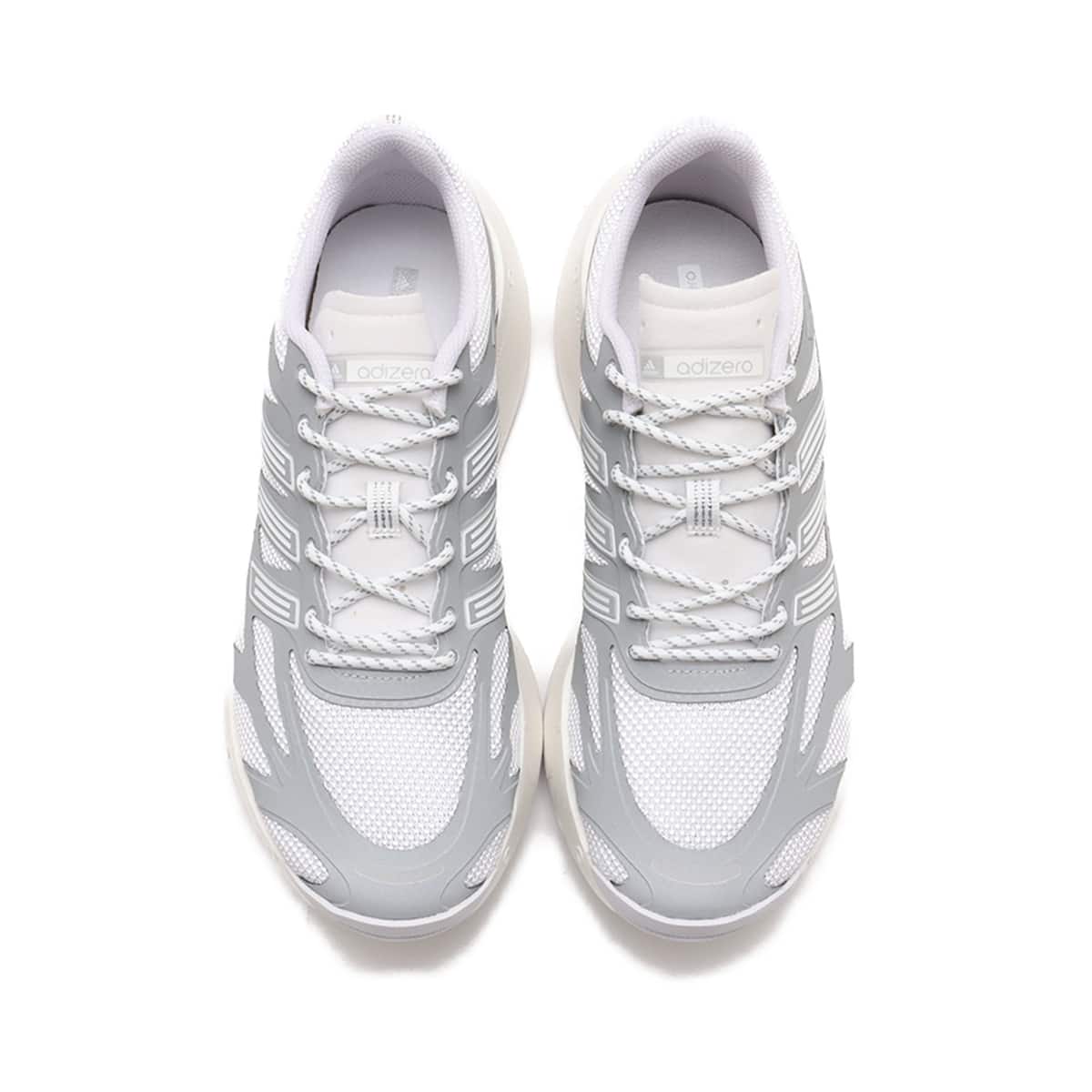 Adizero Arc shoes with Swirlfoam cushioning, a rocker-shaped sole, and a durable rubber outsole, inspired by 2000s running sneakers.