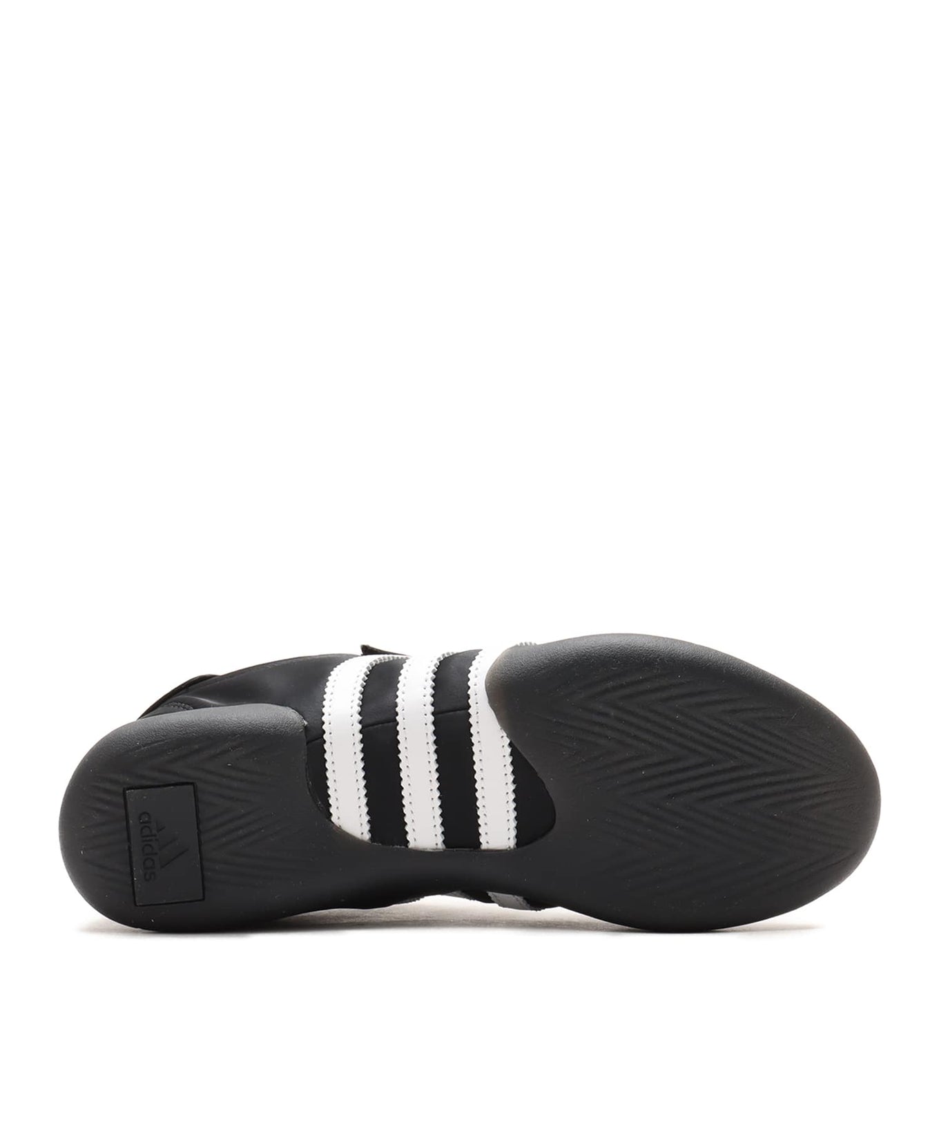 adidas Taekwondo May x atmos pink with satin upper, white leather stripes, removable bow, and "Designed in Tokyo" label