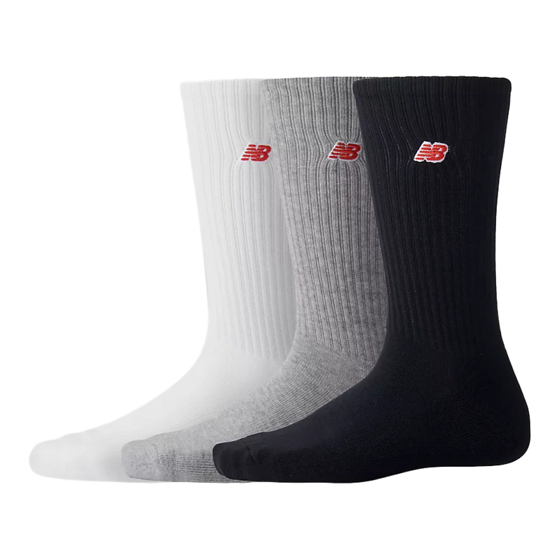 High socks with New Balance logo, featuring a soft cuff and breathable material, perfect for everyday wear.


