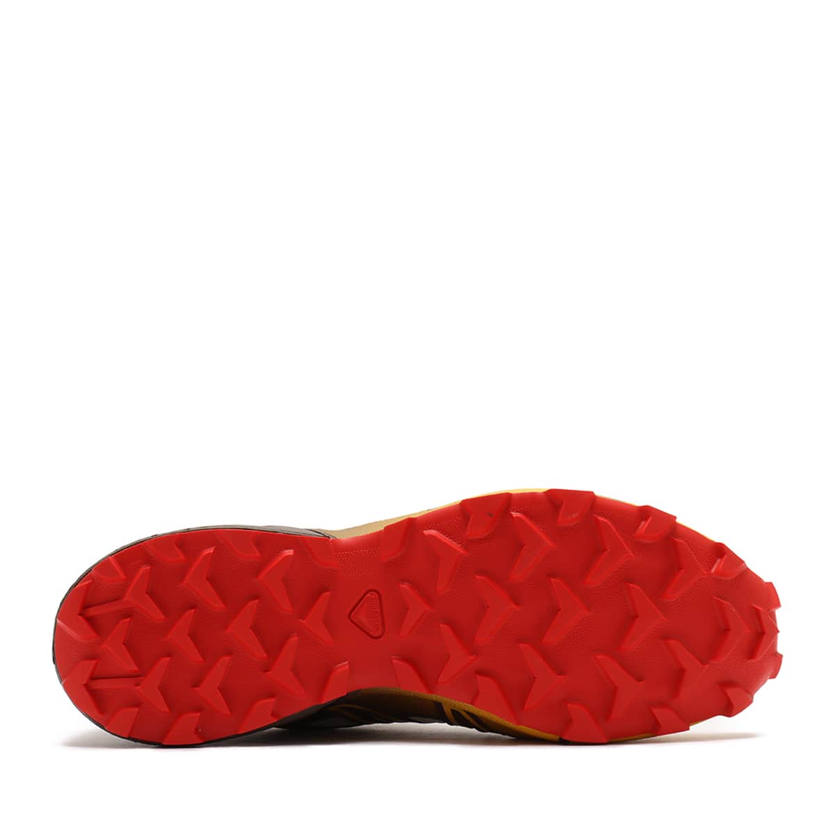 Salomon x Vandy The Pink SPEEDCROSS 3 "Hamburger" sneaker with vibrant colors and materials representing a hamburger