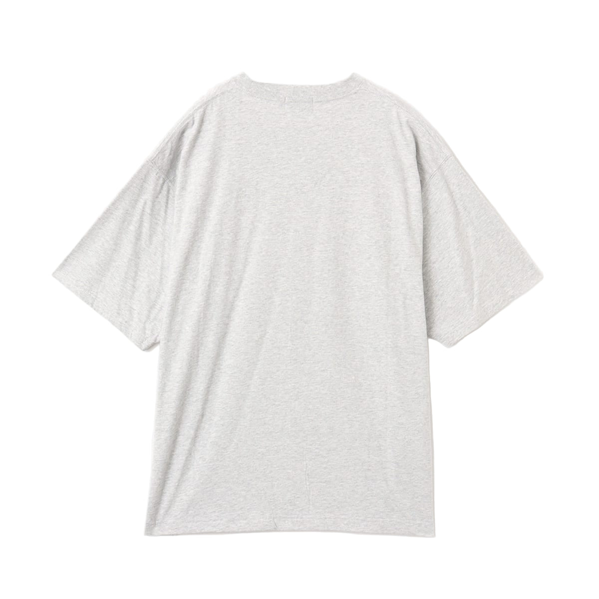 ATMOSPHERE logo short-sleeved T-shirt with vintage black finish and blue pistag at left hem