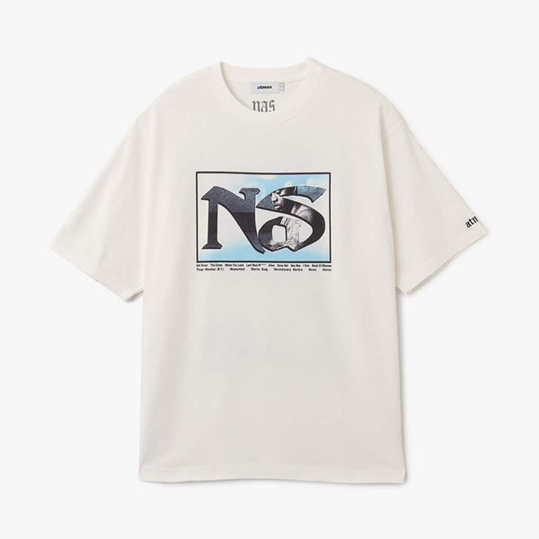 Nas x atmos "God's Son" T-shirt featuring artwork from Nas's 2002 album and the track title "Made You Look" on the back.

