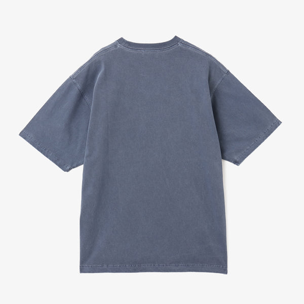 Atmos short-sleeved T-shirt in jersey fabric with open-end yarn, pigmented for a vintage appearance, and embroidered atmos logo on the left chest.