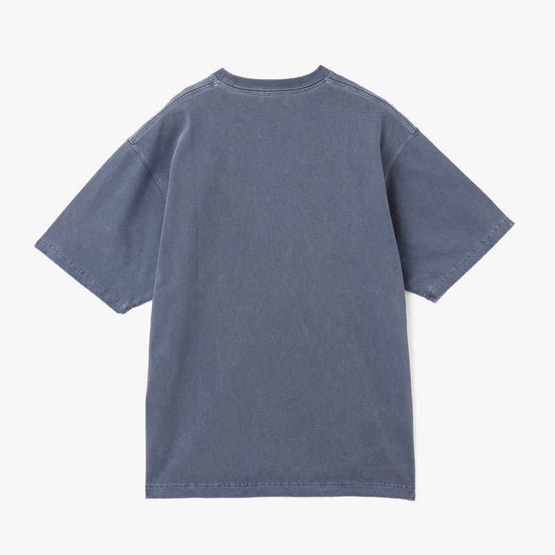 Atmos short-sleeved T-shirt in jersey fabric with open-end yarn, pigmented for a vintage appearance, and embroidered atmos logo on the left chest.