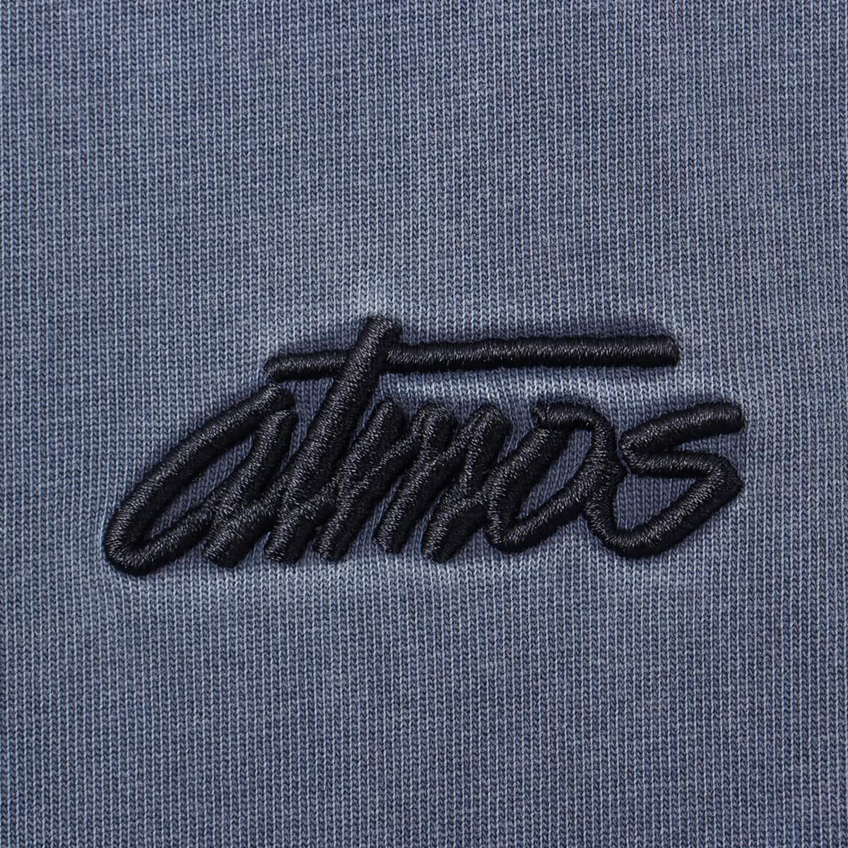 Atmos short-sleeved T-shirt in jersey fabric with open-end yarn, pigmented for a vintage appearance, and embroidered atmos logo on the left chest.