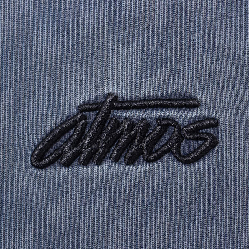 Atmos short-sleeved T-shirt in jersey fabric with open-end yarn, pigmented for a vintage appearance, and embroidered atmos logo on the left chest.