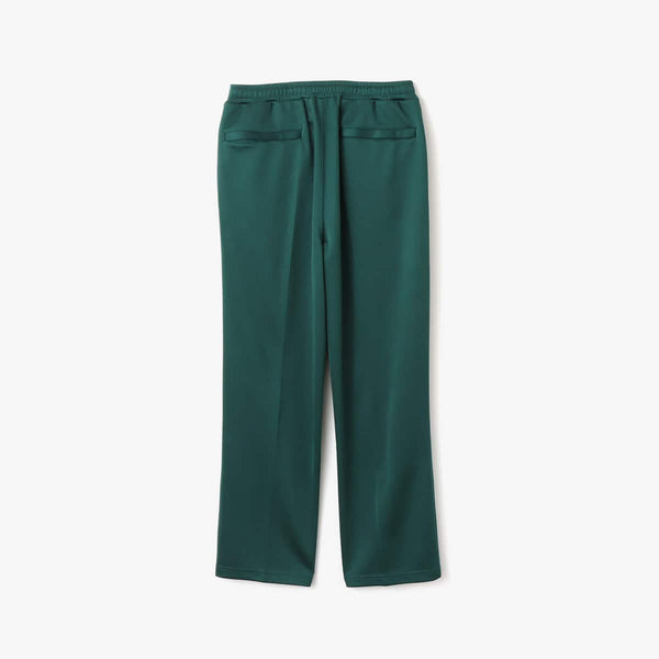 Men’s pin tuck trouser pants in Japanese Toray jersey with elastic waistband, bias pockets, and zippered back pocket