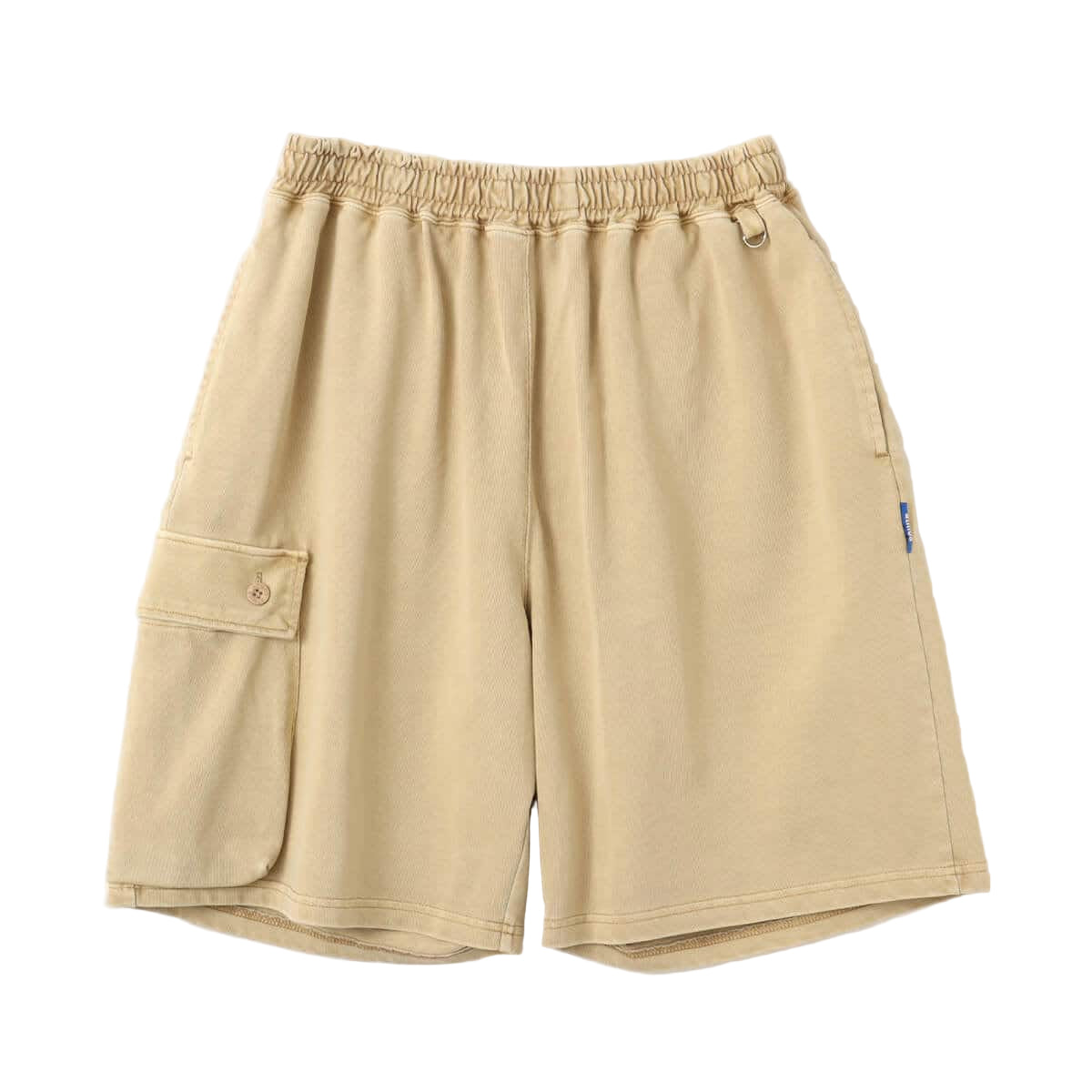 Vintage-style Pigment Dyed Cargo Shorts in Heavyweight Cotton with D-Ring Detail