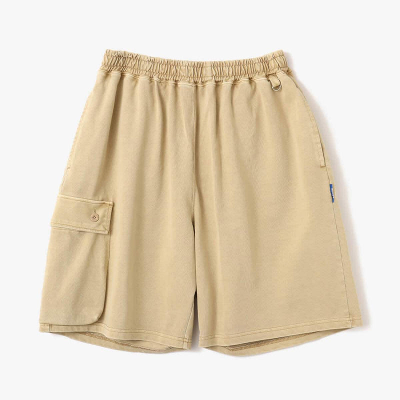 Vintage-style Pigment Dyed Cargo Shorts in Heavyweight Cotton with D-Ring Detail