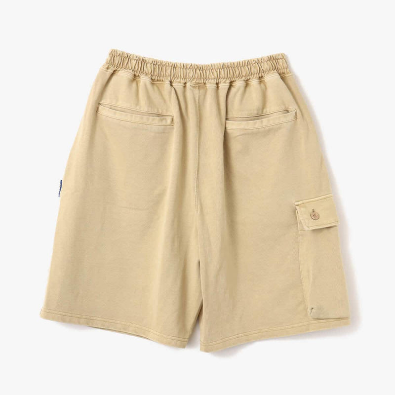 Vintage-style Pigment Dyed Cargo Shorts in Heavyweight Cotton with D-Ring Detail