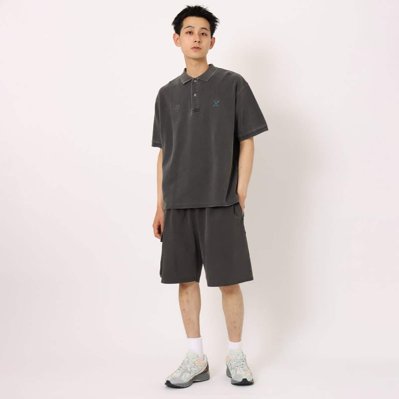 Vintage-style Pigment Dyed Cargo Shorts in Heavyweight Cotton with D-Ring Detail