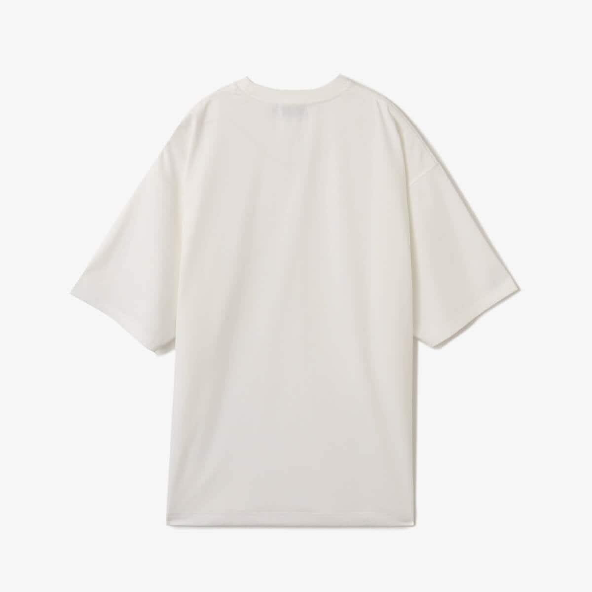 Men's short-sleeved polyester T-shirt with cotton-like texture, zippered pocket on left chest, and blue pist tag on left hem.


