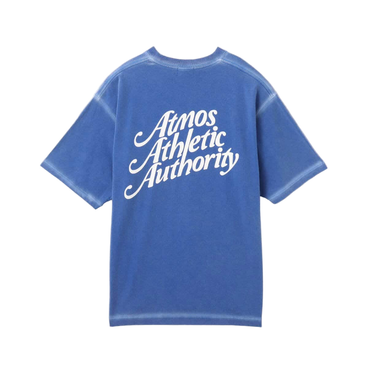 Men's short-sleeved vintage-inspired T-shirt with textured jersey material, "Atmos Athletic Authority"