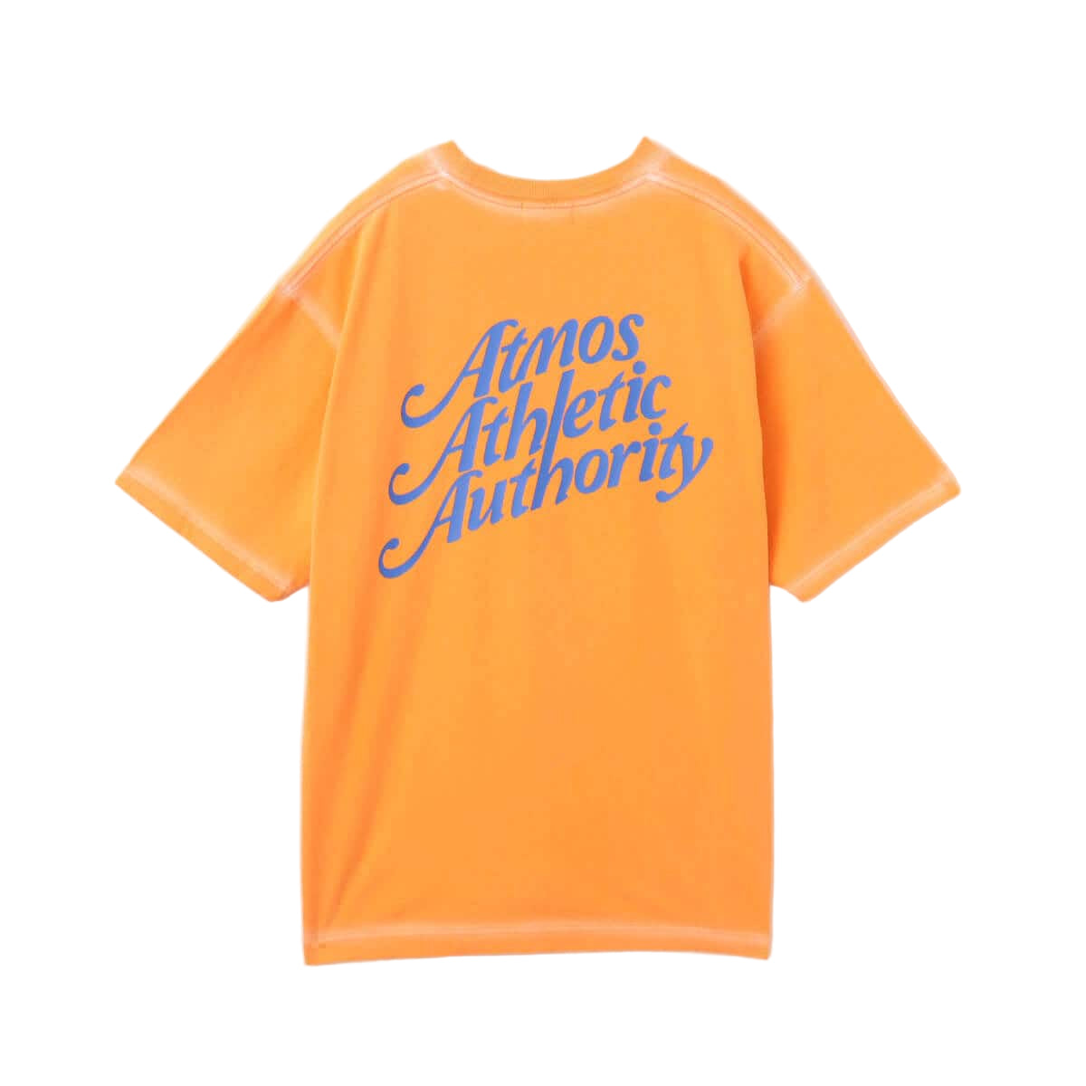 Men's short-sleeved vintage-inspired T-shirt with textured jersey material, "Atmos Athletic Authority"