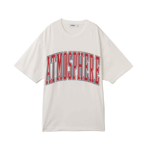 ATMOS COLLEGE LOGO CRACK PRINT T-SHIRT