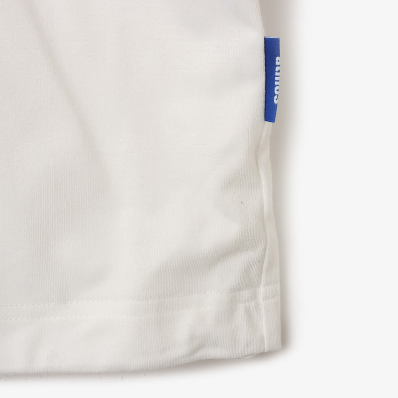 Sporty long-sleeve polyester T-shirt with raglan sleeves, reflective atmos logo on back neck, worn by 180cm model in size L