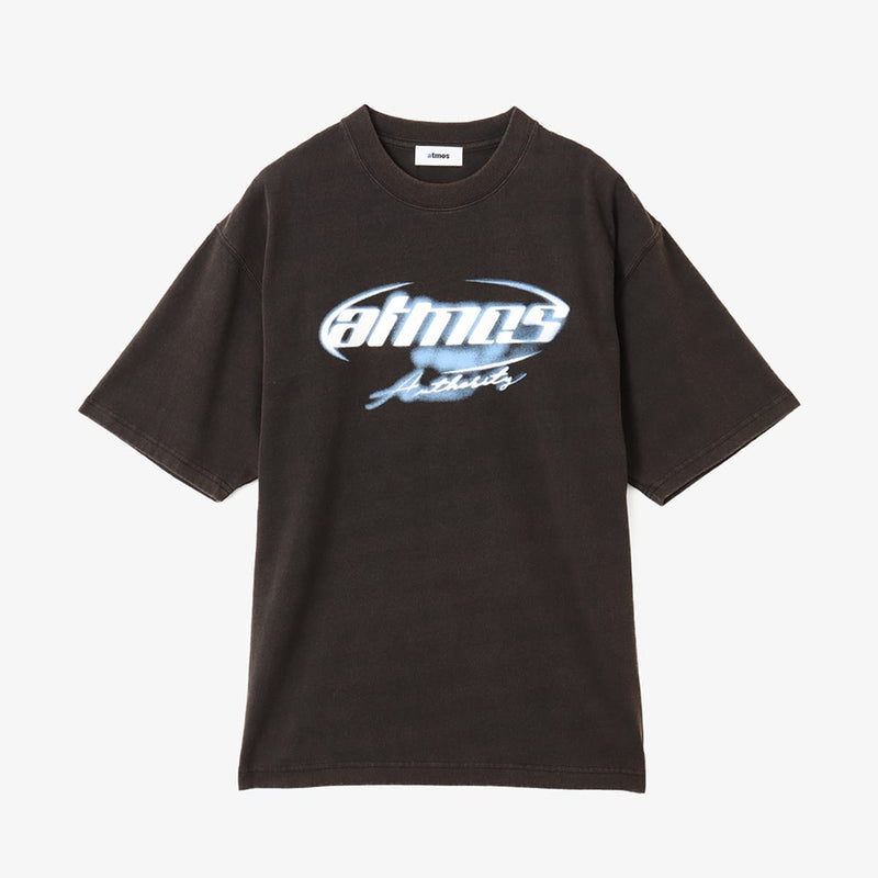 Short-sleeve T-shirt with front spray-style rubber graphic print in 100% cotton.