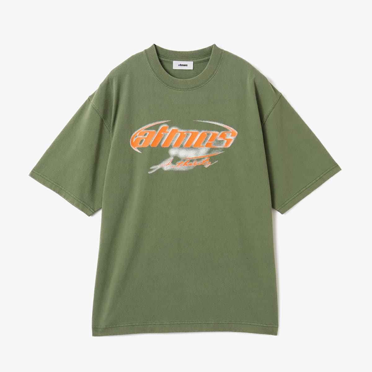 Short-sleeve T-shirt with front spray-style rubber graphic print in 100% cotton.