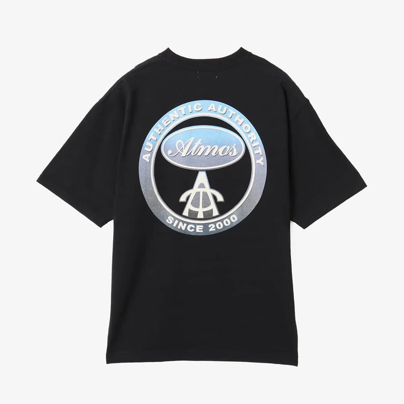 Short-sleeve cotton T-shirt with faded front and back motif and vintage-style one-wash finish.