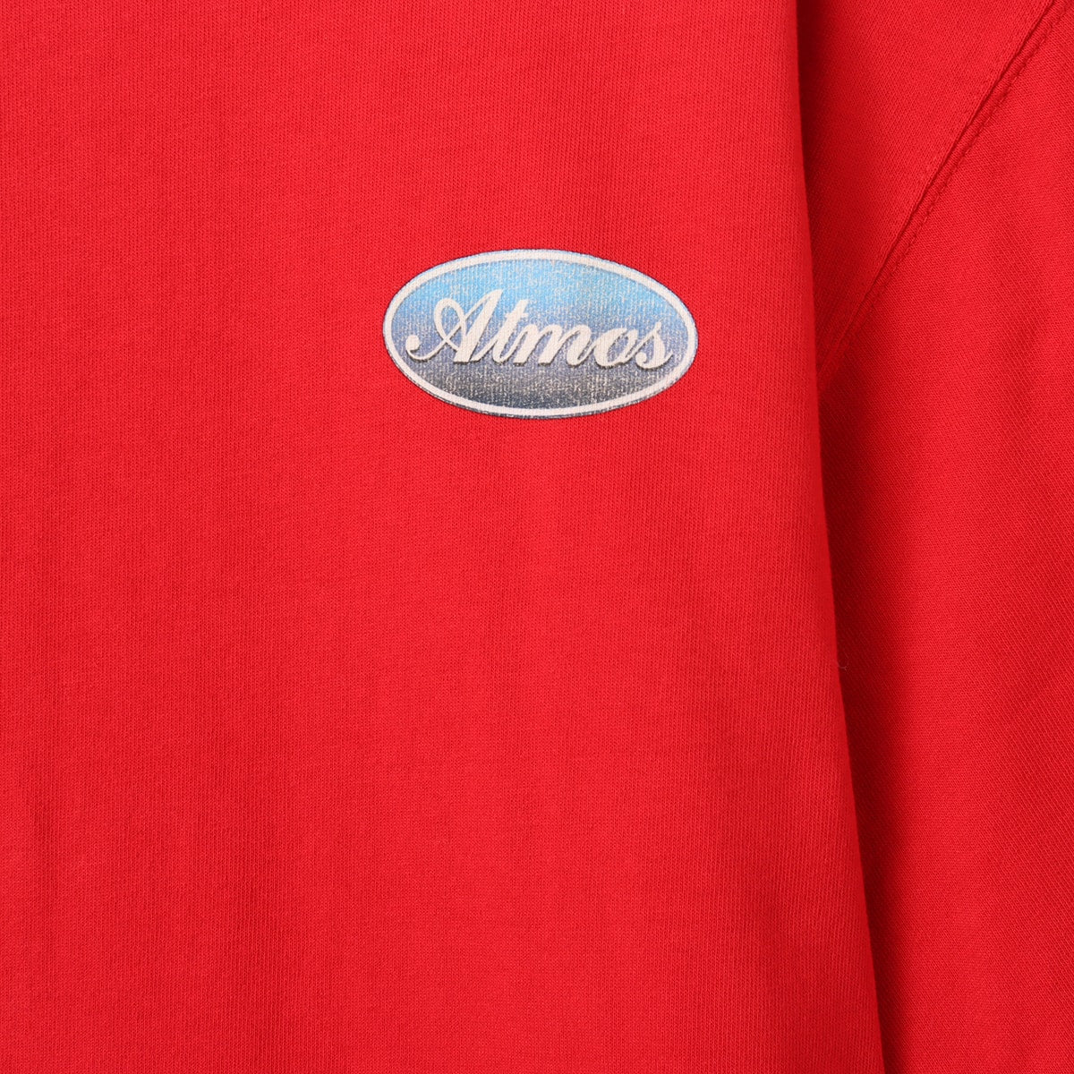 Short-sleeve cotton T-shirt with faded front and back motif and vintage-style one-wash finish.