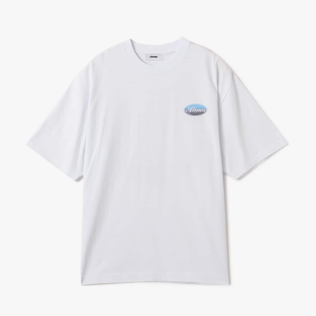 Short-sleeve cotton T-shirt with faded front and back motif and vintage-style one-wash finish.