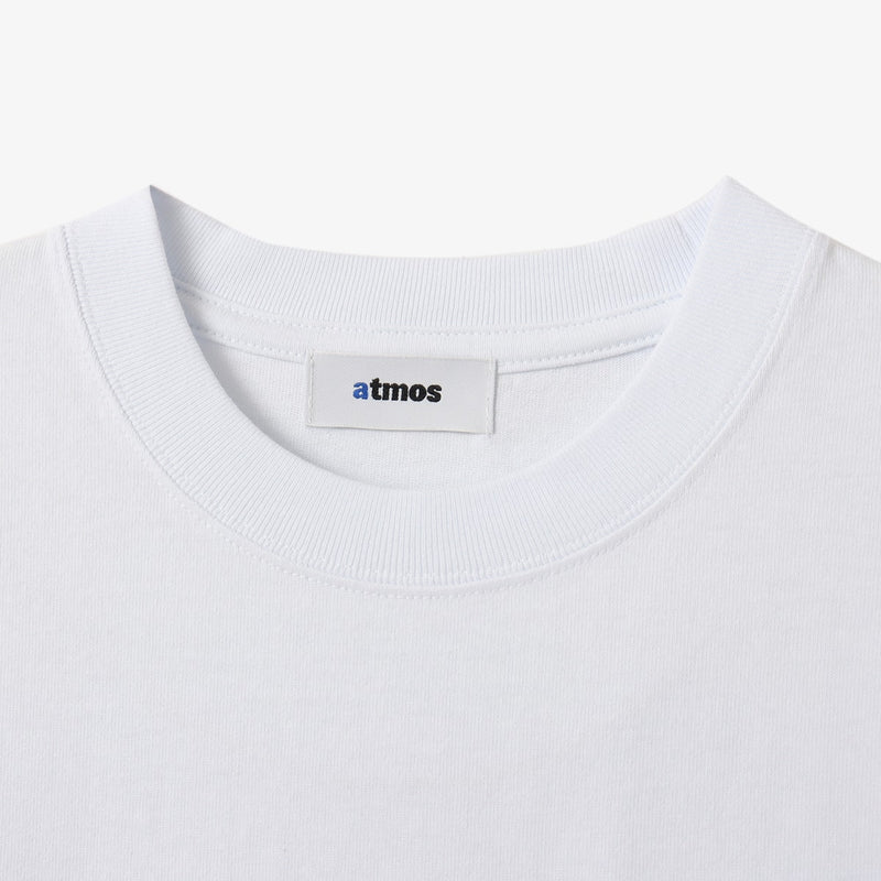 Short-sleeve cotton T-shirt with faded front and back motif and vintage-style one-wash finish.