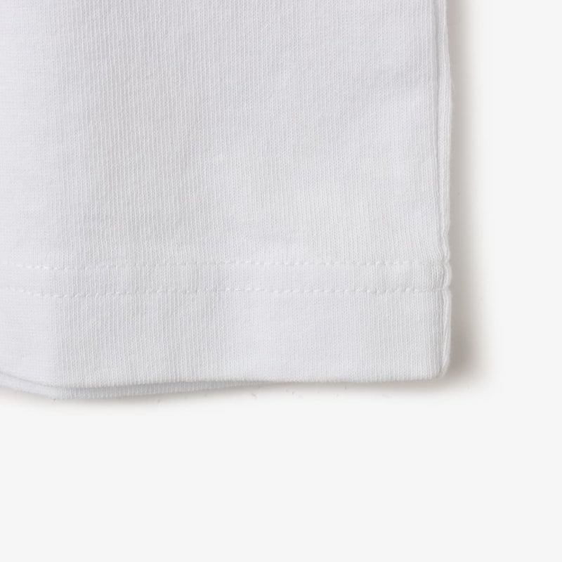 Short-sleeve cotton T-shirt with faded front and back motif and vintage-style one-wash finish.