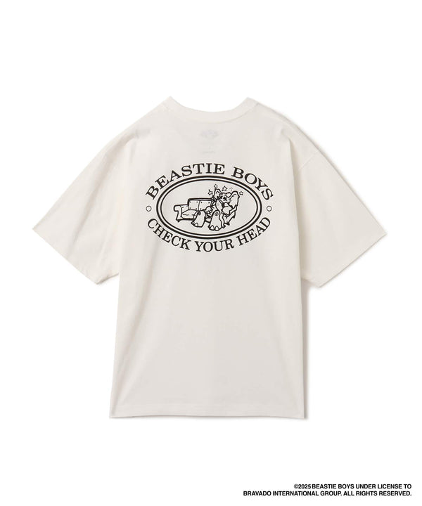 atmos x Beastie Boys 25th Anniversary "Check Your Head" T-shirt with bold front album artwork and Brooklyn Dust Music design on the back.