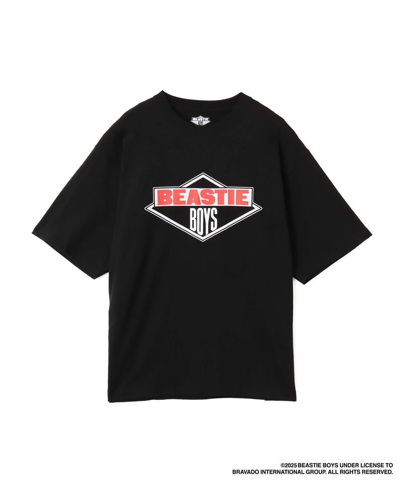 atmos x Beastie Boys short-sleeve T-shirt with Licensed to Ill Tour flyer graphics and Eric Haze’s iconic logo.
