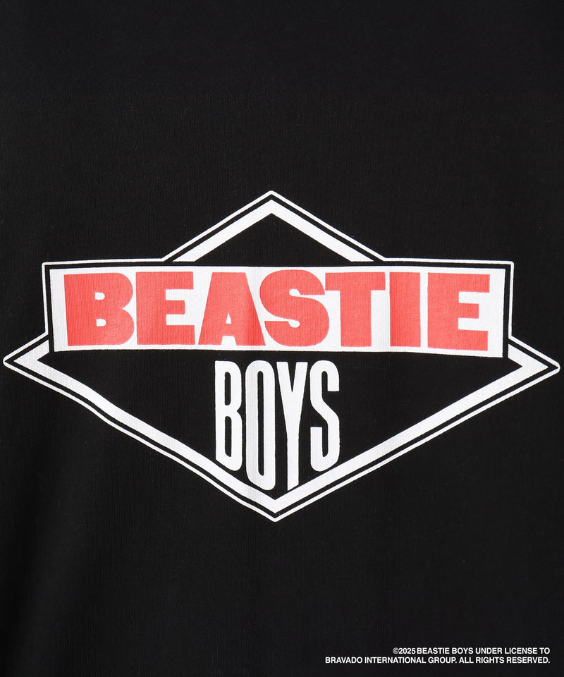 atmos x Beastie Boys short-sleeve T-shirt with Licensed to Ill Tour flyer graphics and Eric Haze’s iconic logo.