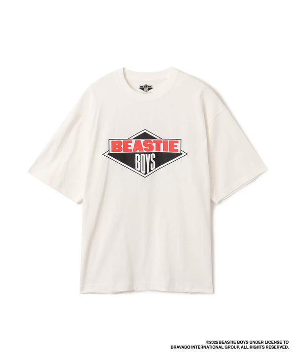 atmos x Beastie Boys short-sleeve T-shirt with Licensed to Ill Tour flyer graphics and Eric Haze’s iconic logo.