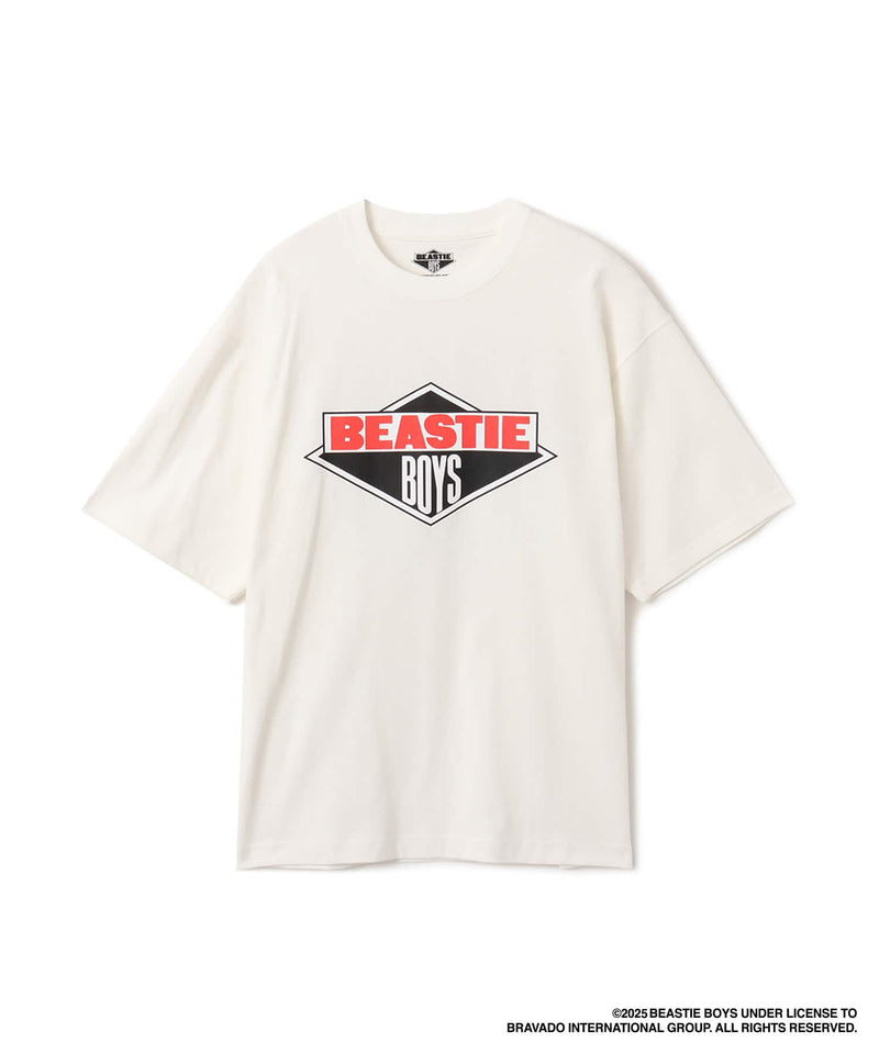 atmos x Beastie Boys short-sleeve T-shirt with Licensed to Ill Tour flyer graphics and Eric Haze’s iconic logo.